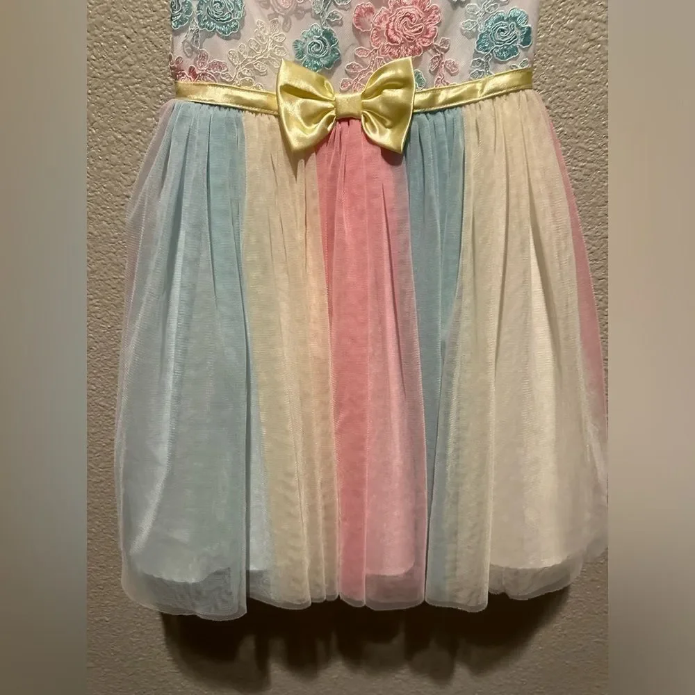 NWOT Jona Michelle Multi Colored Girl Dress Size 4